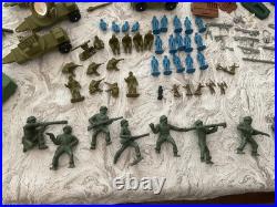 Vintage 1963 Marx Battleground Army Playset 4754 in Original Box. 110 Pieces