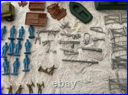 Vintage 1963 Marx Battleground Army Playset 4754 in Original Box. 110 Pieces