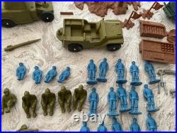 Vintage 1963 Marx Battleground Army Playset 4754 in Original Box. 110 Pieces