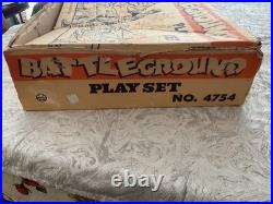 Vintage 1963 Marx Battleground Army Playset 4754 in Original Box. 110 Pieces