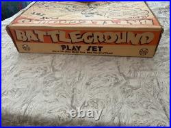 Vintage 1963 Marx Battleground Army Playset 4754 in Original Box. 110 Pieces