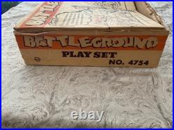 Vintage 1963 Marx Battleground Army Playset 4754 in Original Box. 110 Pieces