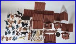Vintage 1964 Marx Fort Apache Play Set Cavalry Soldiers & Indians RARE