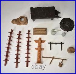 Vintage 1964 Marx Fort Apache Play Set Cavalry Soldiers & Indians RARE