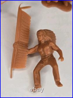 Vintage 1964 Marx Fort Apache Play Set Cavalry Soldiers & Indians RARE