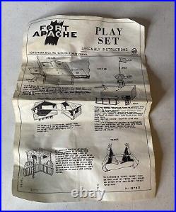 Vintage 1964 Marx Fort Apache Playset with Extra Figures & Box