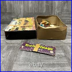 Vintage 1965 Marx Toys Troll Village Mini Play Set with Box & Mat Damaged