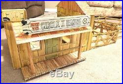 Vintage 1966 Johnny West Circle X Ranch By Marx Cardboard Play Set Nice Shape