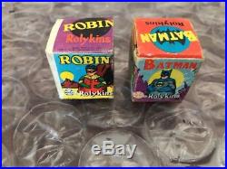 Vintage 1966 Marx Batman & Robin ROLYKINS COMPLETE IN BOX SCARCE LOOK