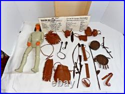 Vintage 1967 Geronimo Marx Toy Action Figure Fort Apache Fighters WithBox, Instruc