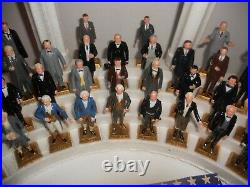 Vintage 1967 Marx Complete Presidents Set of 36 Painted Plastic Figures Display+