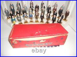 Vintage 1967 Marx Complete Presidents Set of 36 Painted Plastic Figures Display+