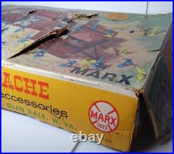 Vintage 1967 Marx Fort Apache Playset No. 3681, Toy Soldiers Cowboys Indians
