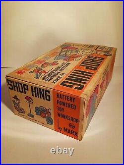 Vintage 1967 Marx Playset Shop King In Original Box With Manual 98% Complete