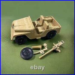 Vintage 1967 Marx Toys Rat Patrol Jeep with Accessories READ