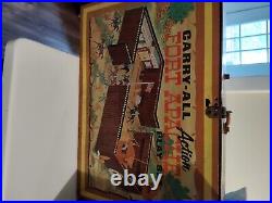 Vintage 1968 Louis Marx Fort Apache Carry All Play Set Style 4685