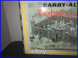 Vintage 1968 Marx Fighting Action Knights Playset & Action Carry All Model 4635