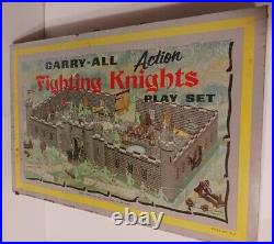 Vintage 1968 Marx Fighting Knights Carry All Action Playset 4635 and Accessories