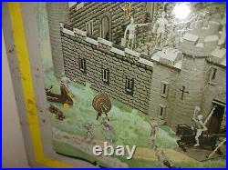 Vintage 1968 Marx Fighting Knights Carry All Action Playset 4635 and Accessories