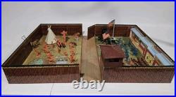 Vintage 1968 Marx Fort Apache Carry-All Playset 4685 Tin Litho Case Complete