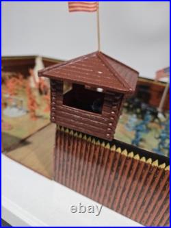 Vintage 1968 Marx Fort Apache Carry-All Playset 4685 Tin Litho Case Complete