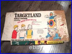 Vintage 1968 Marx Targetland Rifle Range Tin Target Shooting Game With Box
