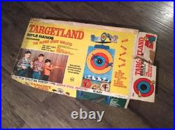 Vintage 1968 Marx Targetland Rifle Range Tin Target Shooting Game With Box