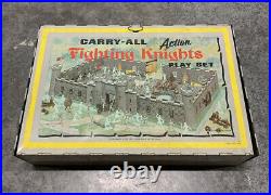 Vintage 1968 Marx Tin Lithograph Fighting Knights Play Set Carry-All #4635 MORE+