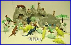Vintage 1970's Marx Prehistoric Dinosaurs Cavemen Mountain 3D Playset withBox
