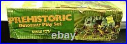 Vintage 1970's Marx Prehistoric Dinosaurs Cavemen Mountain 3D Playset withBox