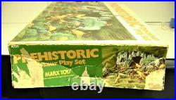 Vintage 1970's Marx Prehistoric Dinosaurs Cavemen Mountain 3D Playset withBox