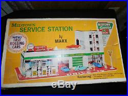 Vintage 1970s Marx Midtown Service Station #3500 Playset