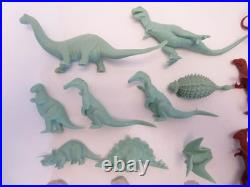 Vintage 1970s Marx Prehistoric Mountain & 25 Marx Dinosaurs 1960s T-Rex Bronto