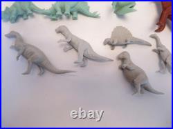 Vintage 1970s Marx Prehistoric Mountain & 25 Marx Dinosaurs 1960s T-Rex Bronto