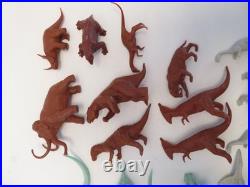 Vintage 1970s Marx Prehistoric Mountain & 25 Marx Dinosaurs 1960s T-Rex Bronto