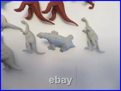 Vintage 1970s Marx Prehistoric Mountain & 25 Marx Dinosaurs 1960s T-Rex Bronto