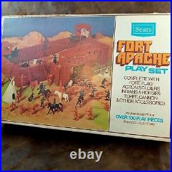 Vintage 1970s Sears Fort Apache Marx Play Set in Box #59841