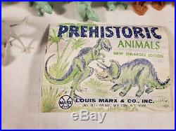 Vintage 1971 Marx Prehistoric Dinosaur Cavemen Play Set #3398 In Original Box