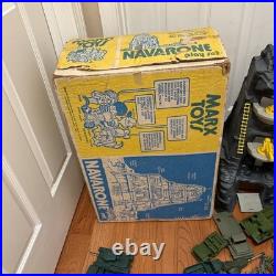 Vintage 1974 Marx Navarone Play Set 3412 with Box Army Figures Close To Complete