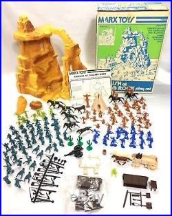 Vintage 1975 MARX Ambush At Falling Rock #3423 Play Set Complete With Extras