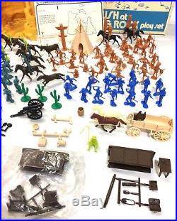 Vintage 1975 MARX Ambush At Falling Rock #3423 Play Set Complete With Extras