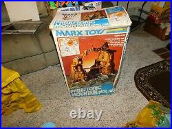 Vintage 1975 Marx Playset 3414 Prehistoric Mountain W / Original Box Rare