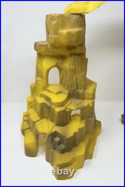 Vintage 1975 Marx Prehistoric Mountain Playset Commanche Pass 4 Pieces #3414