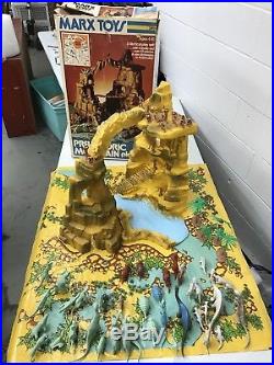 Vintage 1975 Marx Toys 3414 Prehistoric MOUNTAIN Playset See Description