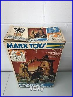 Vintage 1975 Marx Toys 3414 Prehistoric MOUNTAIN Playset See Description