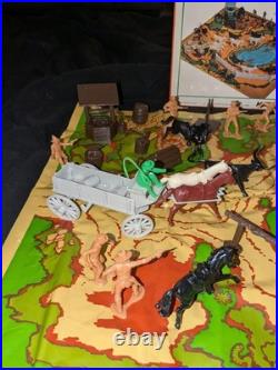 Vintage 1977 MARX Red River Gang Playset Rare Model 8651 Looks Like Most Is Here
