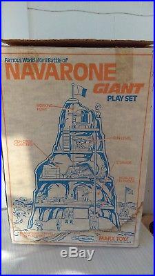 Vintage 1977 WWII Marx Navarone Giant Playset Near Complete LOT with Patton Figure