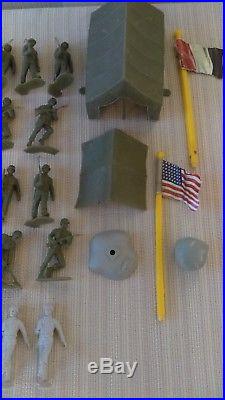 Vintage 1977 WWII Marx Navarone Giant Playset Near Complete LOT with Patton Figure
