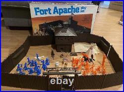 Vintage 1978 Marx Fort Apache #4202 Stockade Gate Blockhouse Flag