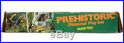 Vintage 1978 Marx Prehistoric Dinosaur Cavemen Mountain 3D Playset withBox